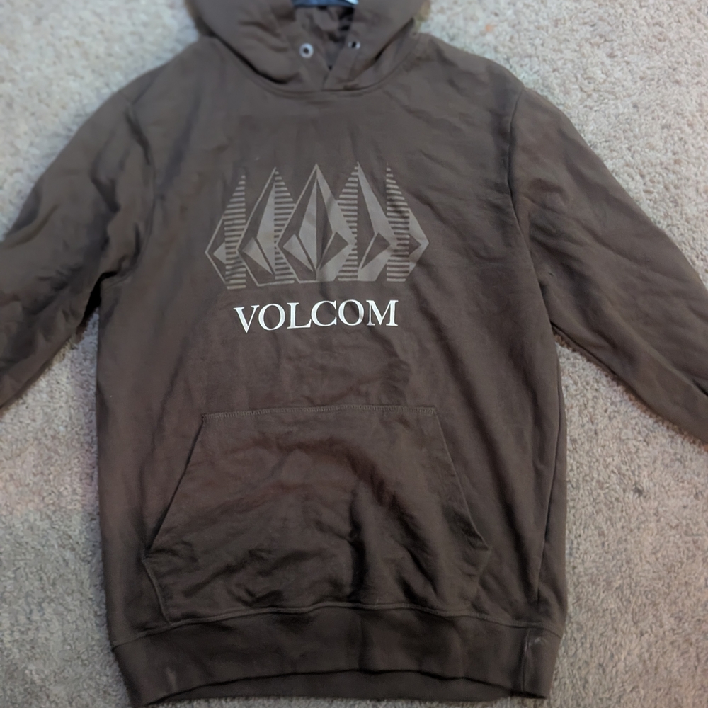 Volcom Men's Dark Brown Hoodie Sweater